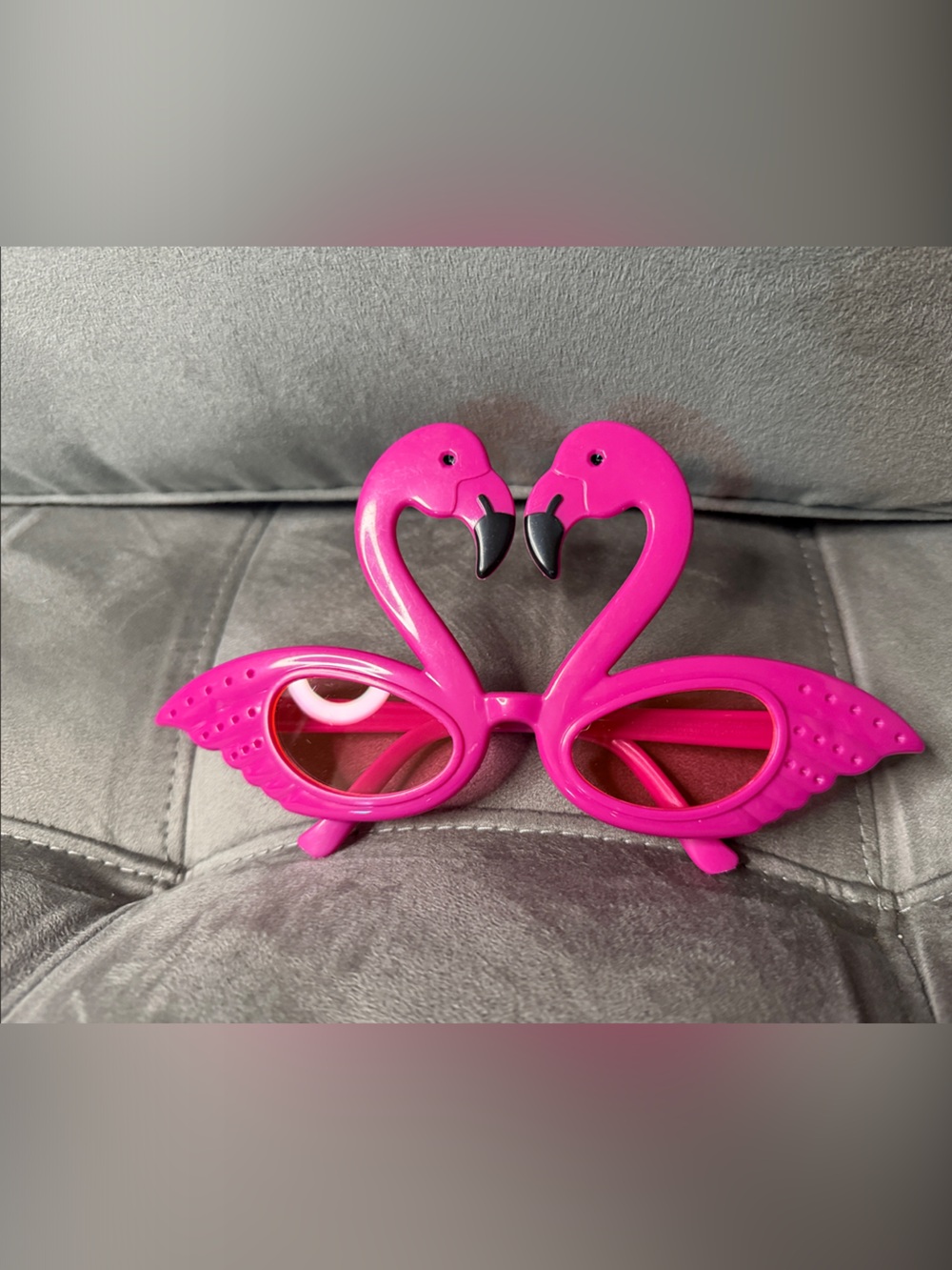 Novelty Hot Pink Flamingo Sunglasses for Women